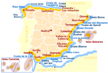 Побережья Испании